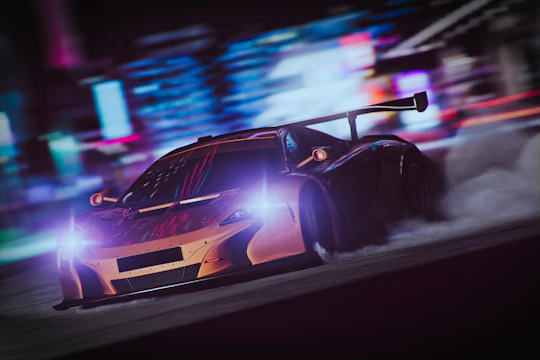 Orange and black supercar